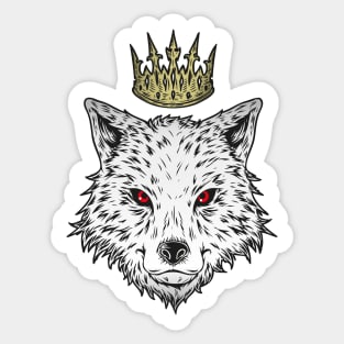 WHITE WOLF KING Sticker